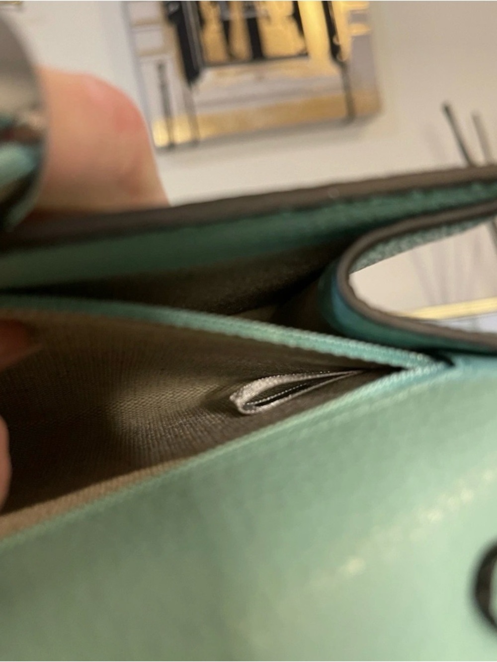 Jimmy Choo Mint Green Embossed Leather Crossbody - Picture 2 of 5